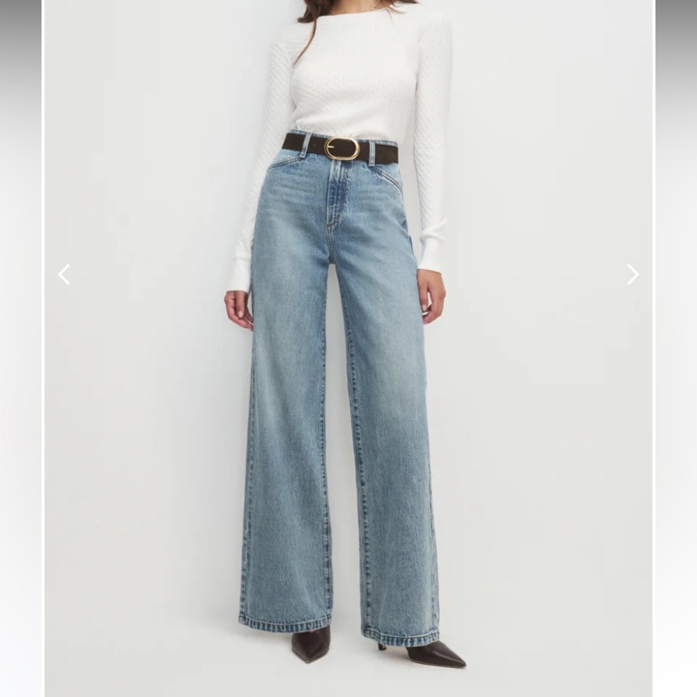 FAVORITE DAUGHTER The Mischa Super High-Rise Wide Leg Women Jeans in Tahoe wash
